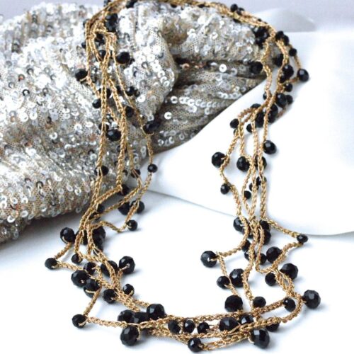 Collana Emily 2mt Oro e Nero