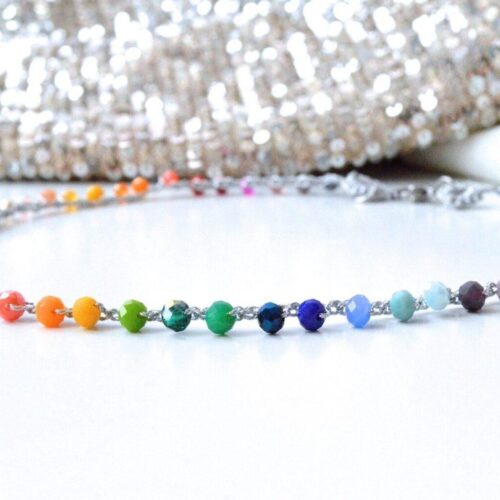 Girocollo Emily base Argento Multicolor
