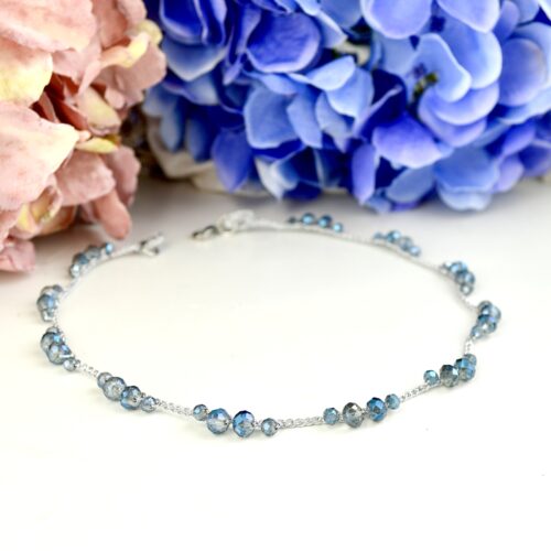Girocollo Dani Base argento – Azzurro acciaio