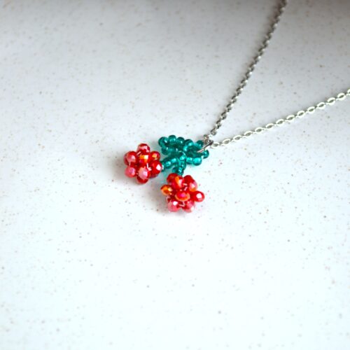 NOVITA’ Girocollo “Una tira l’altra” Ciliegia – color argento
